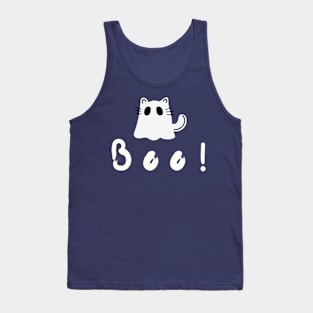 Halloween cat ghost boo Tank Top